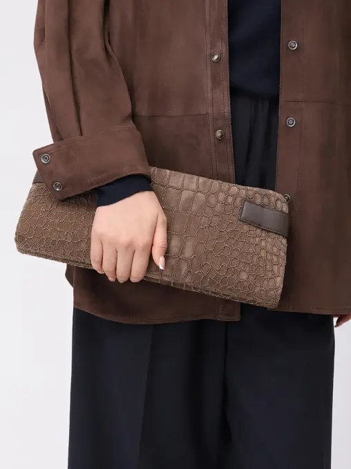 Клатч замшевый BRUNELLO CUCINELLI