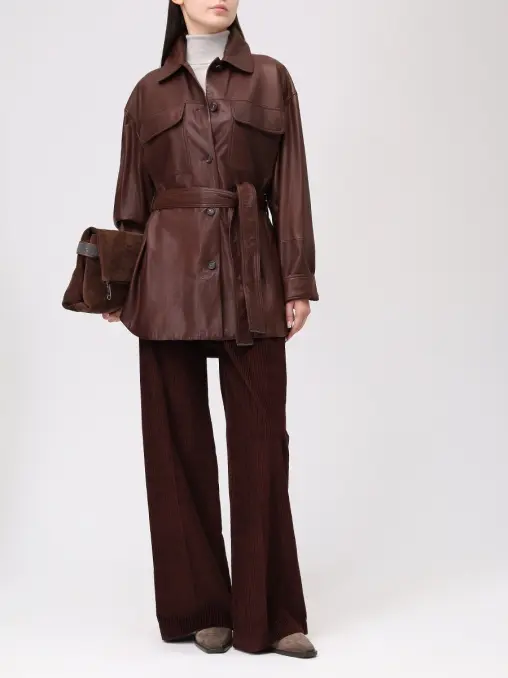 Куртка кожаная BRUNELLO CUCINELLI