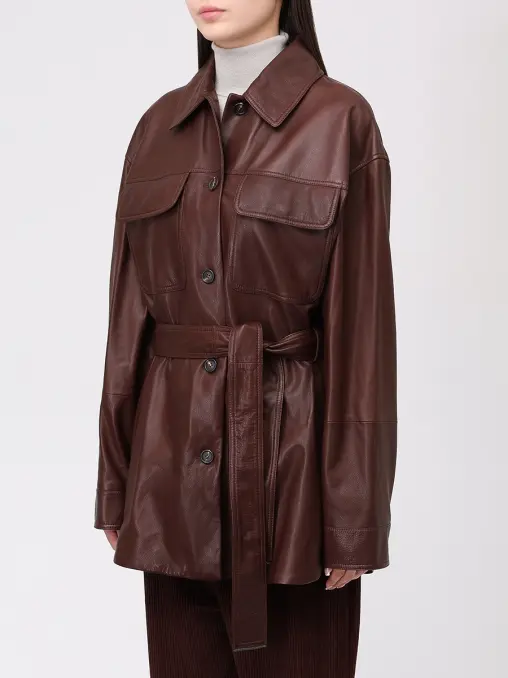 Куртка кожаная BRUNELLO CUCINELLI
