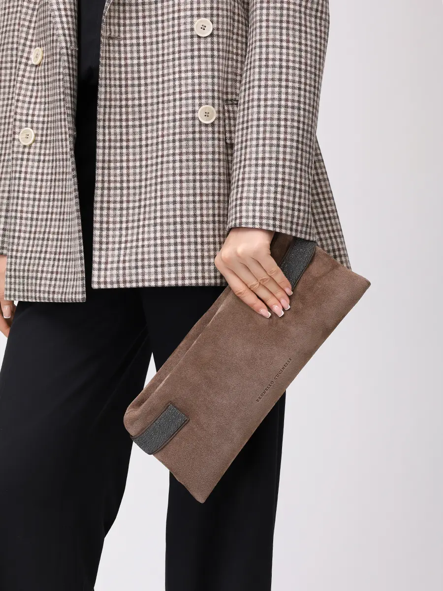 Клатч замшевый