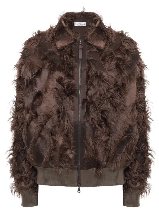 Бомбер однотонный BRUNELLO CUCINELLI