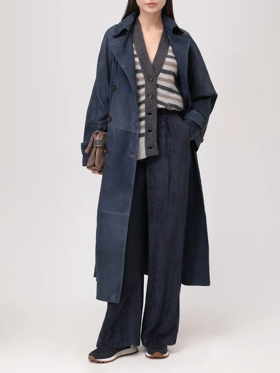 Плащ замшевый