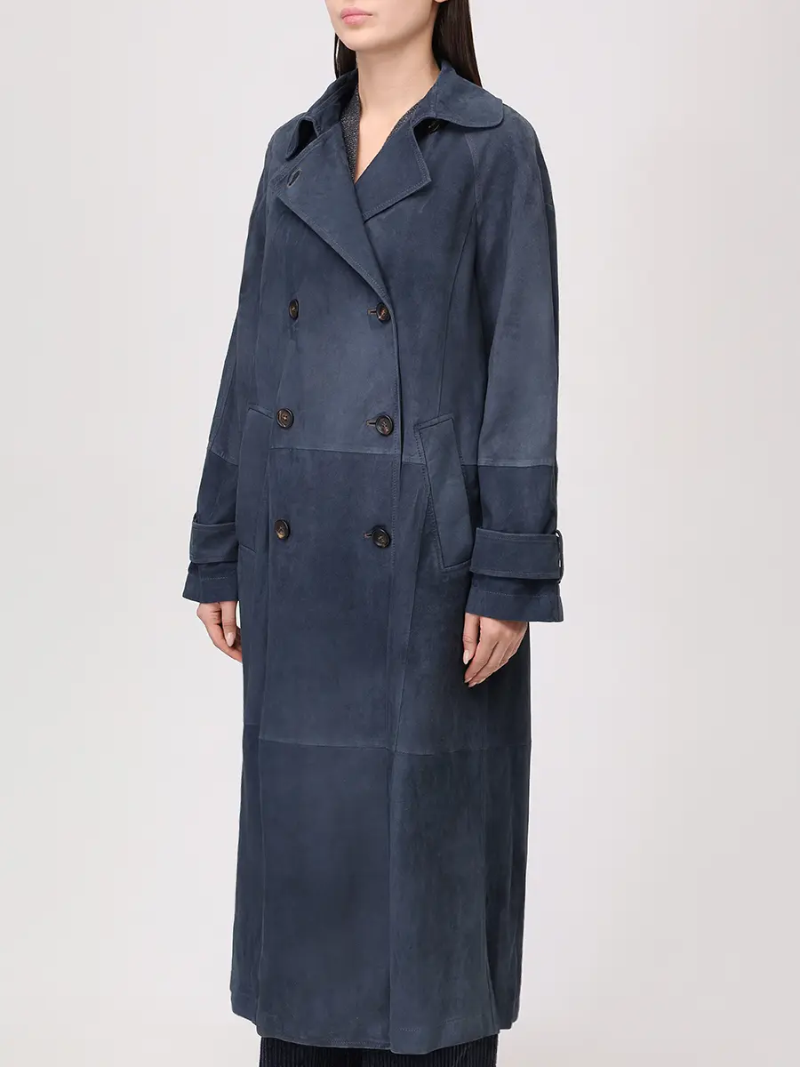 Плащ замшевый