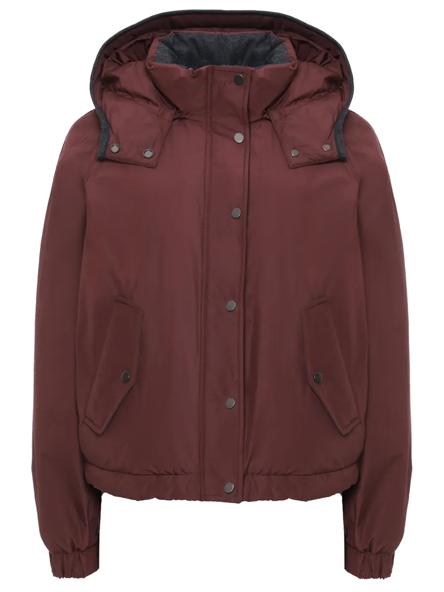 Пуховик однотонный