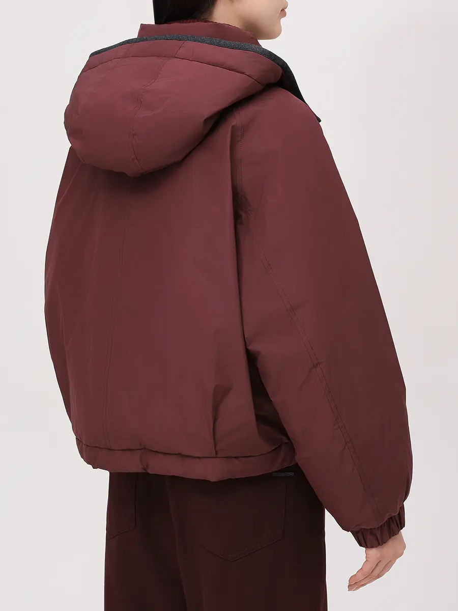 Пуховик однотонный