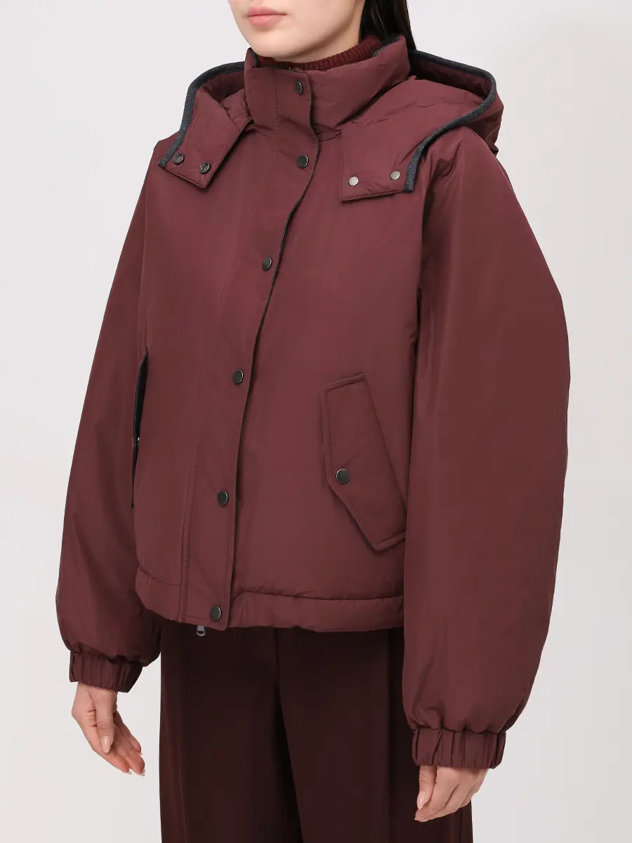 Пуховик однотонный