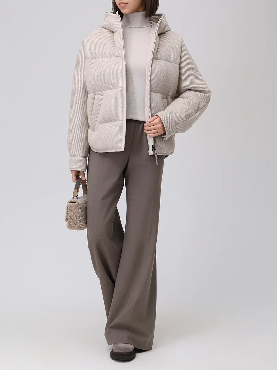 Пуховик кашемировый