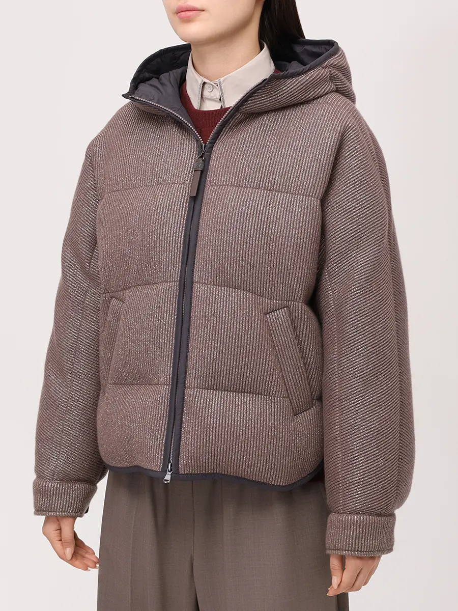 Пуховик кашемировый