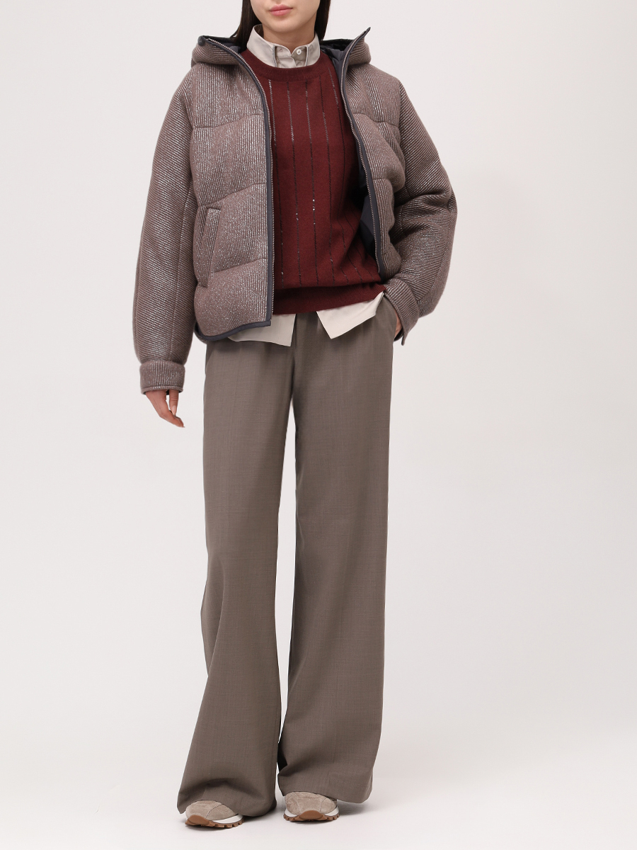 Пуховик кашемировый