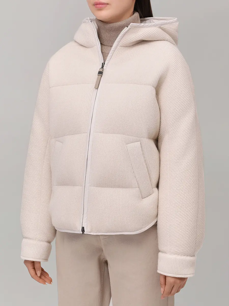 Пуховик кашемировый