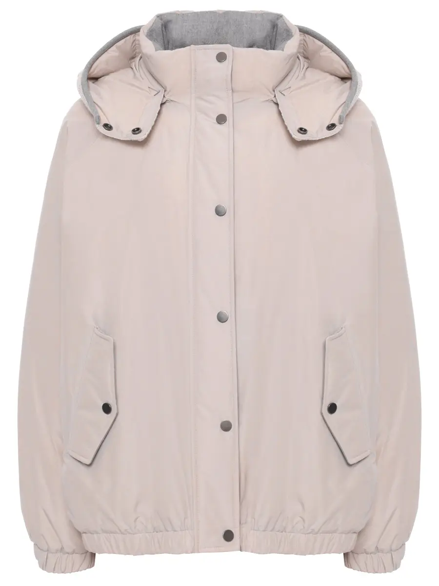 Пуховик однотонный