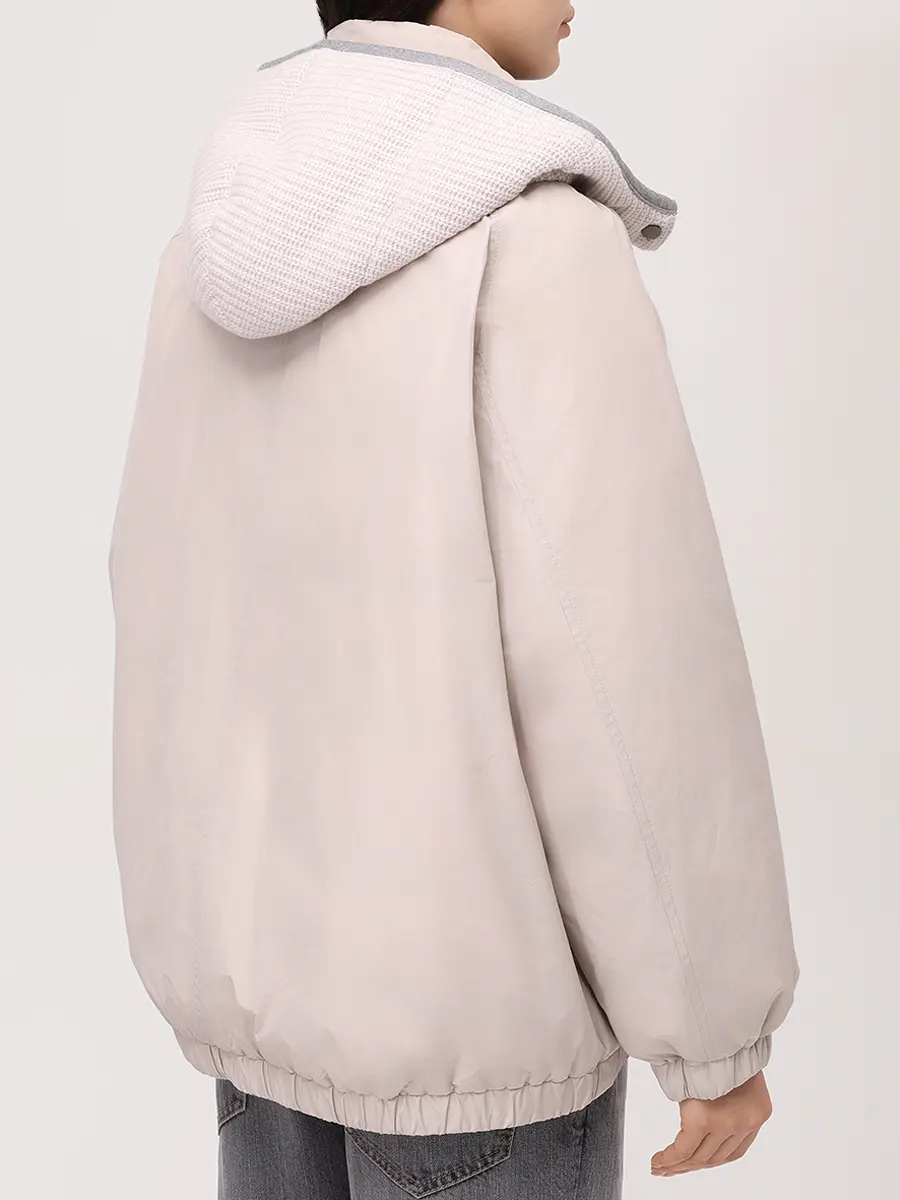 Пуховик однотонный