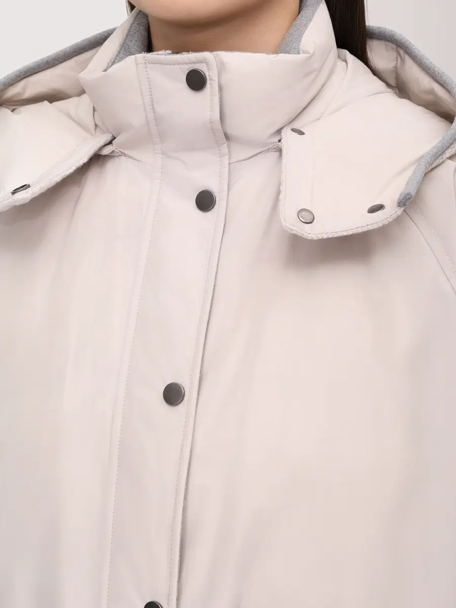 Пуховик однотонный