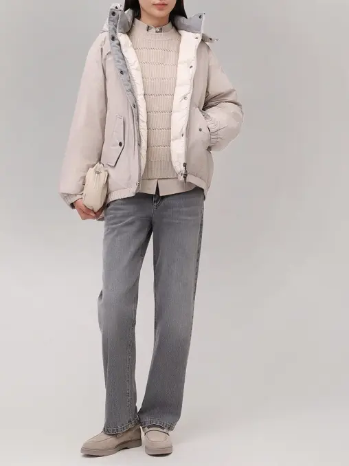 Пуховик однотонный BRUNELLO CUCINELLI