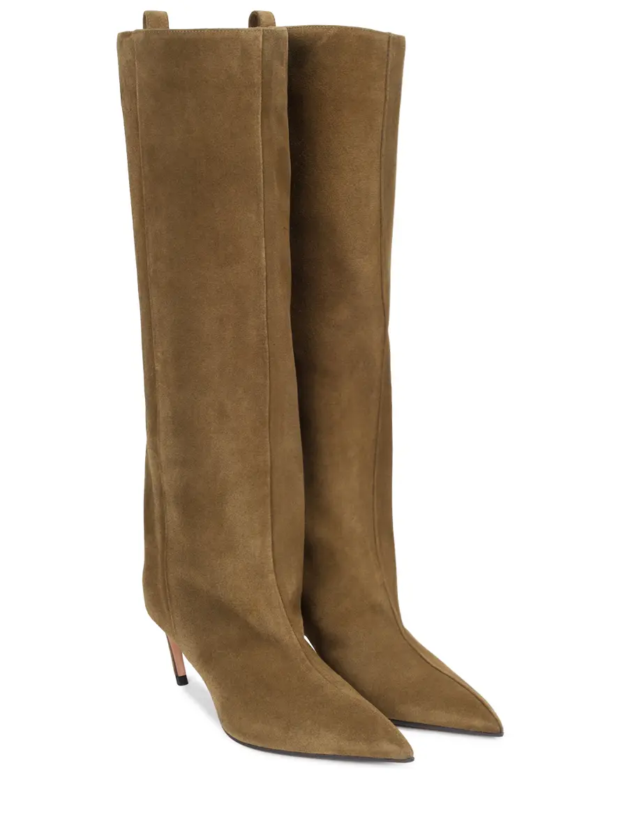 Сапоги замшевые