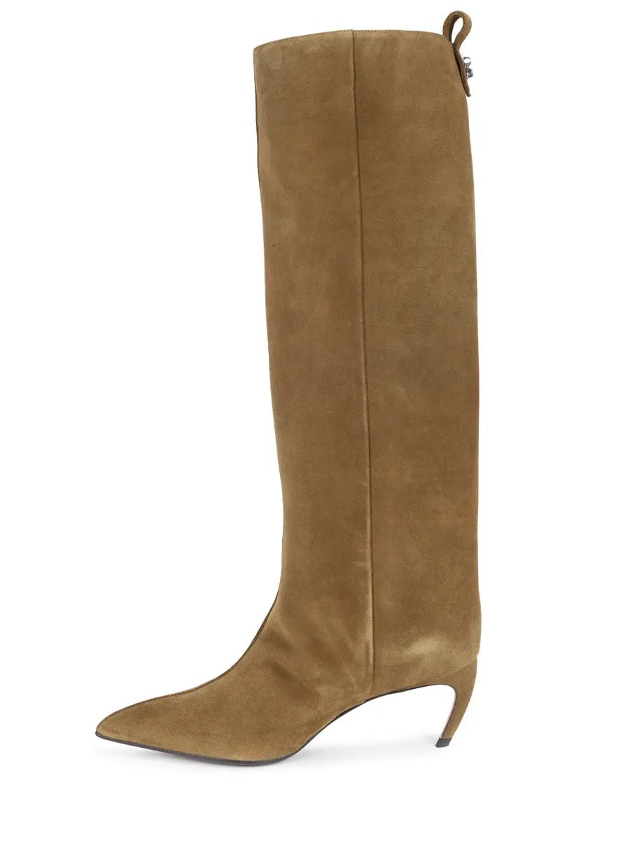 Сапоги замшевые