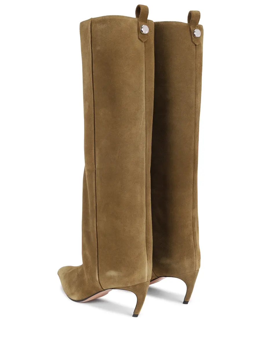 Сапоги замшевые