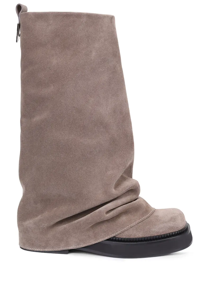 Сапоги замшевые