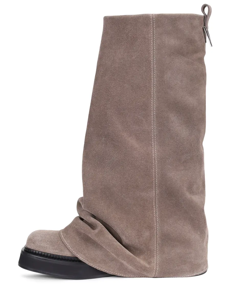 Сапоги замшевые