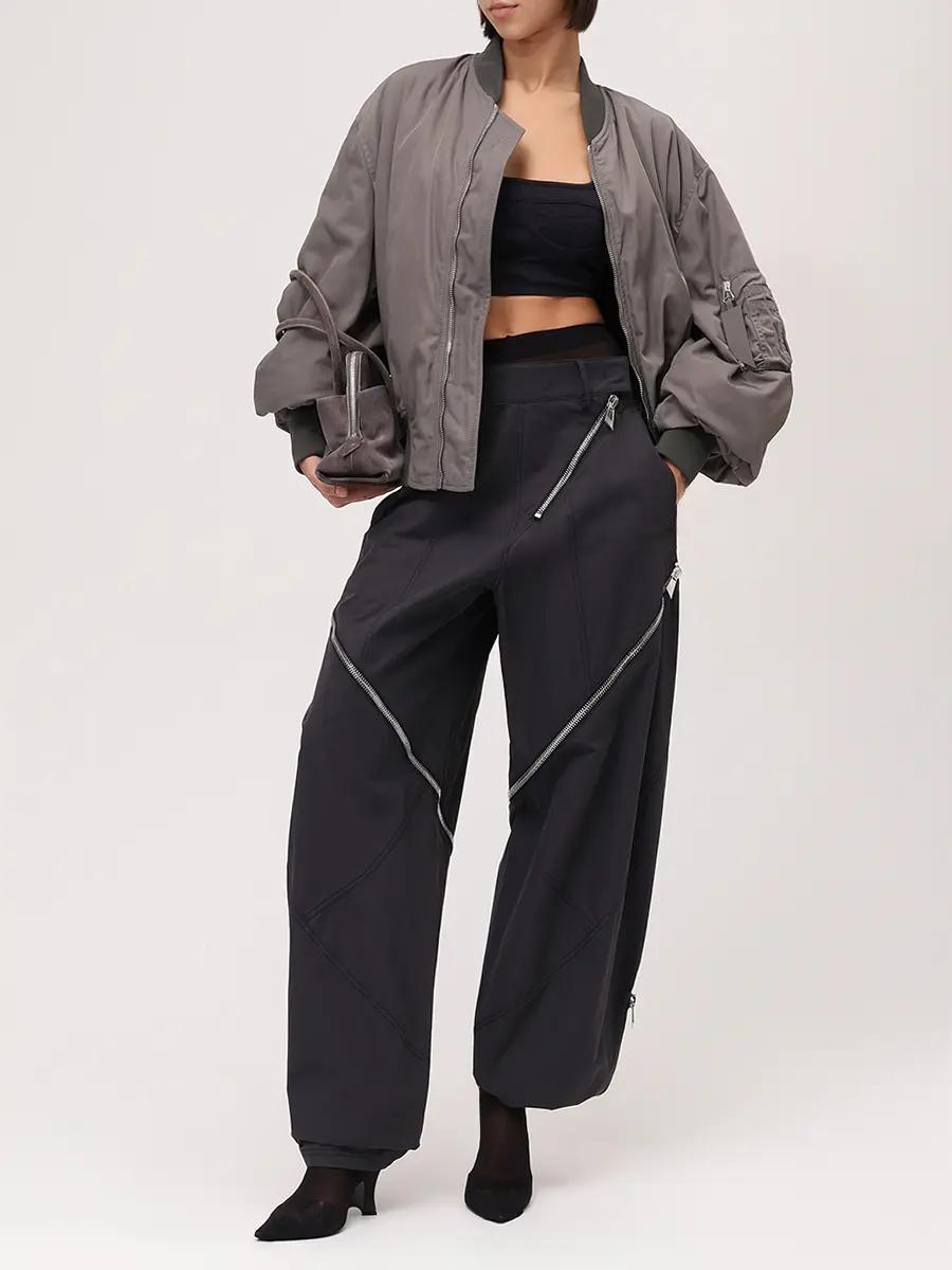 Бомбер однотонный