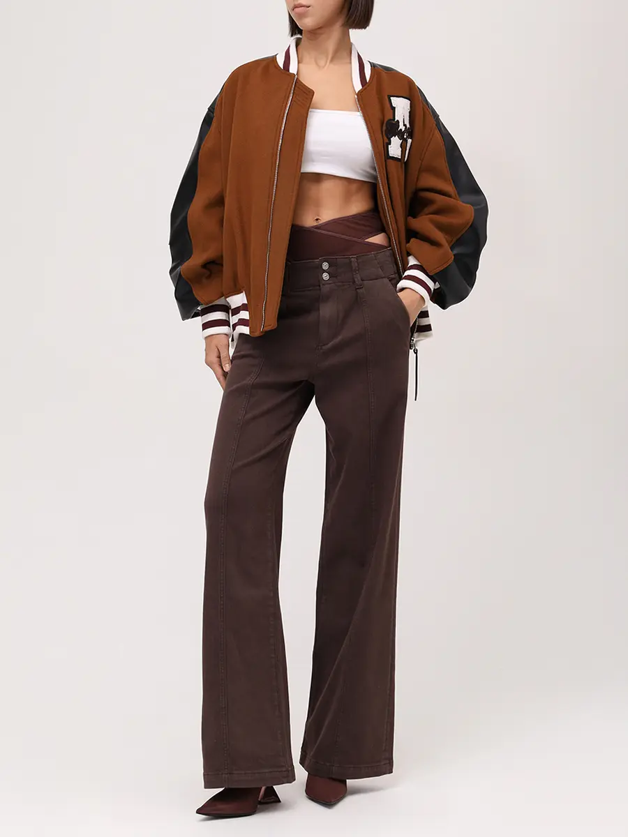 Бомбер комбинированный