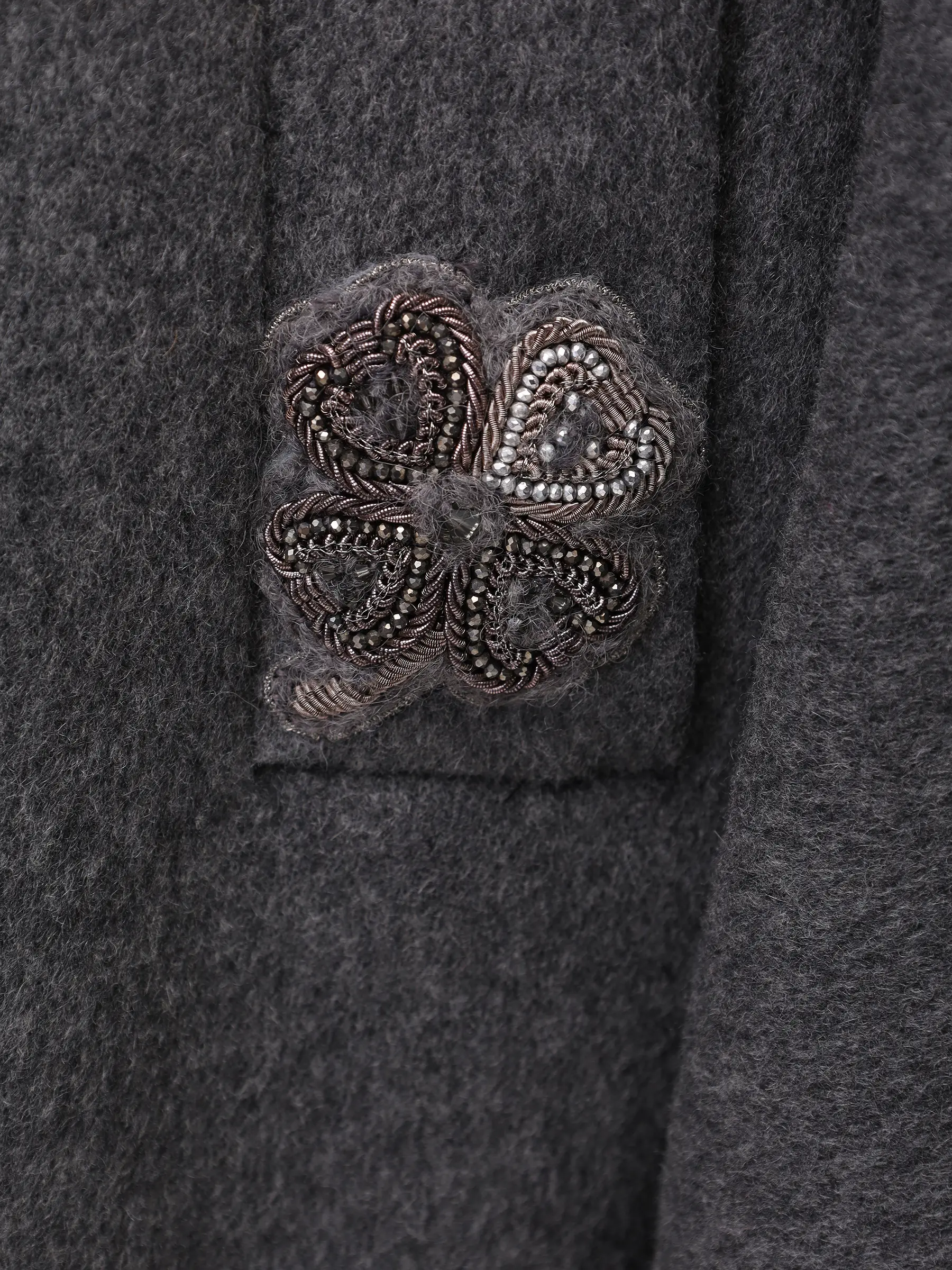 Полупальто кашемировое с мехом соболя