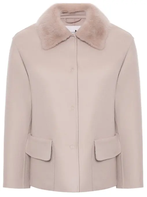 Полупальто кашемировое с мехом норки MANZONI 24