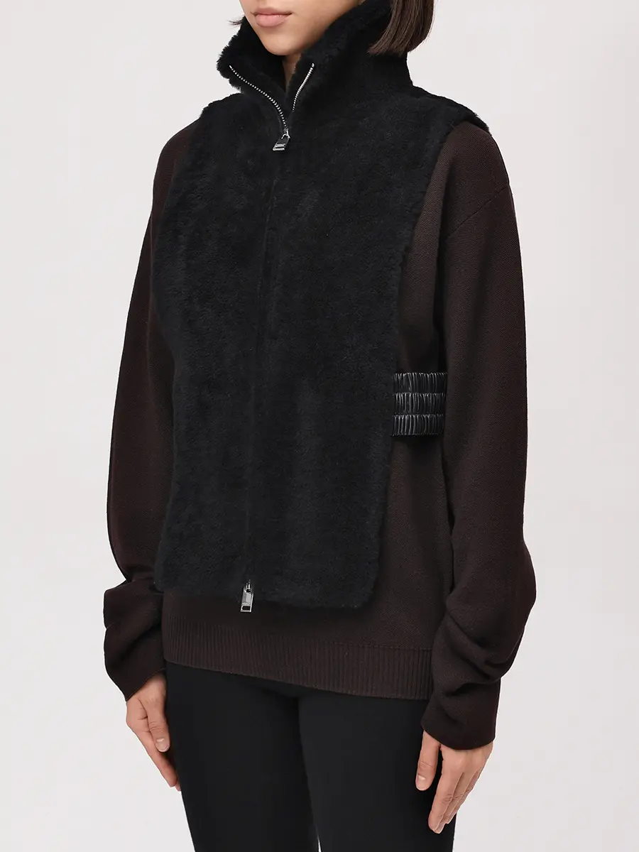 Куртка кожаная с горжеткой