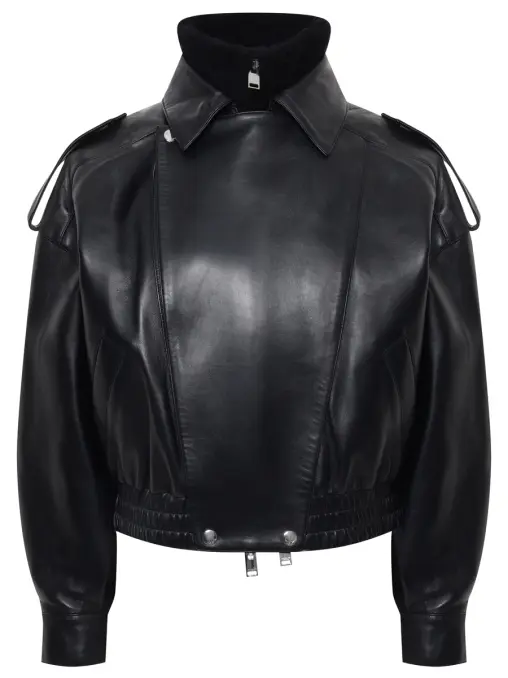 Куртка кожаная с горжеткой JACOB LEE