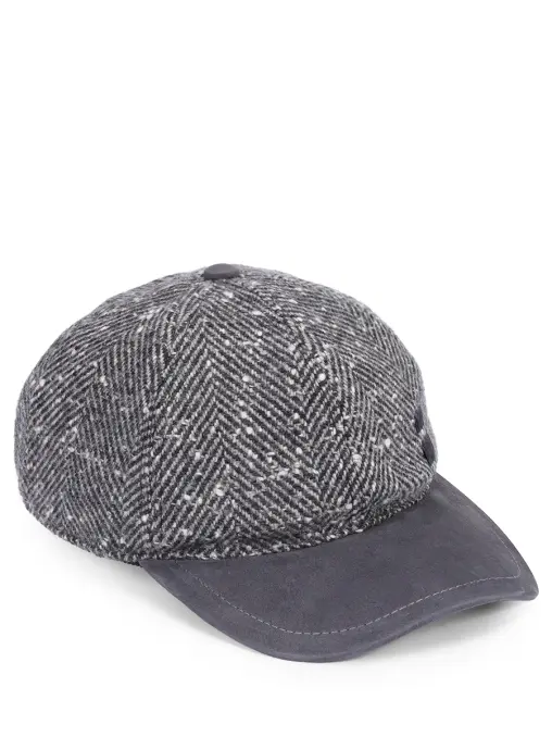 Бейсболка из кашемира и замши BRETT JOHNSON