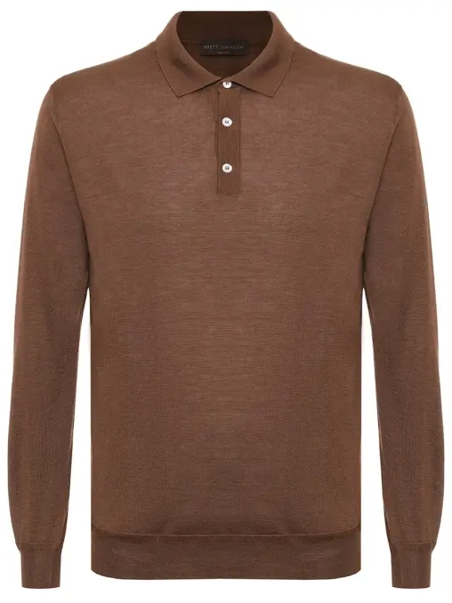 Поло из кашемира и шелка BRETT JOHNSON
