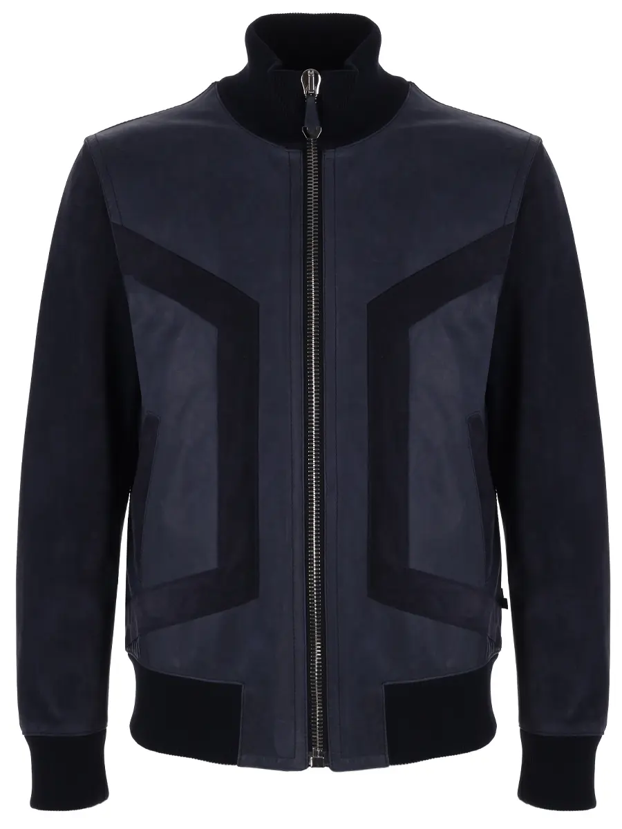 Бомбер замшевый