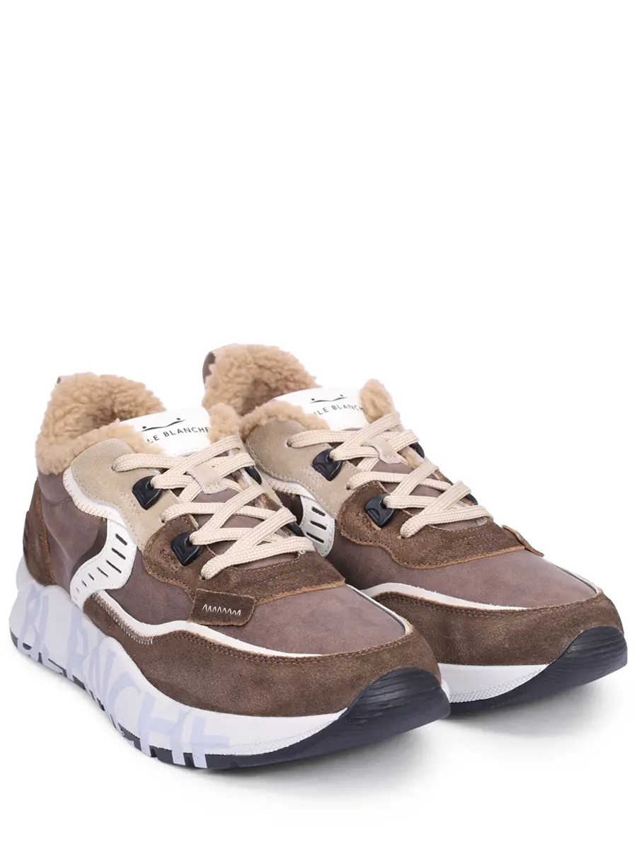 Кроссовки замшевые на меху