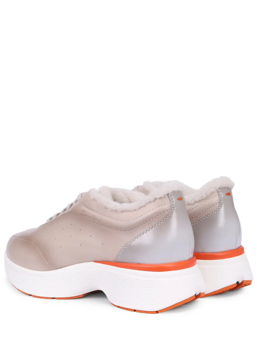 Кроссовки кожаные на меху