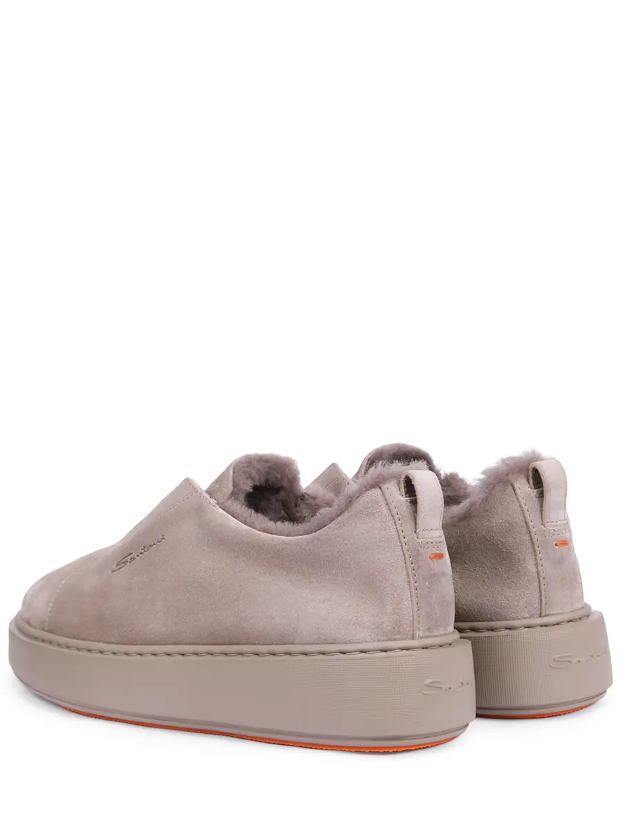 Слипоны замшевые на меху