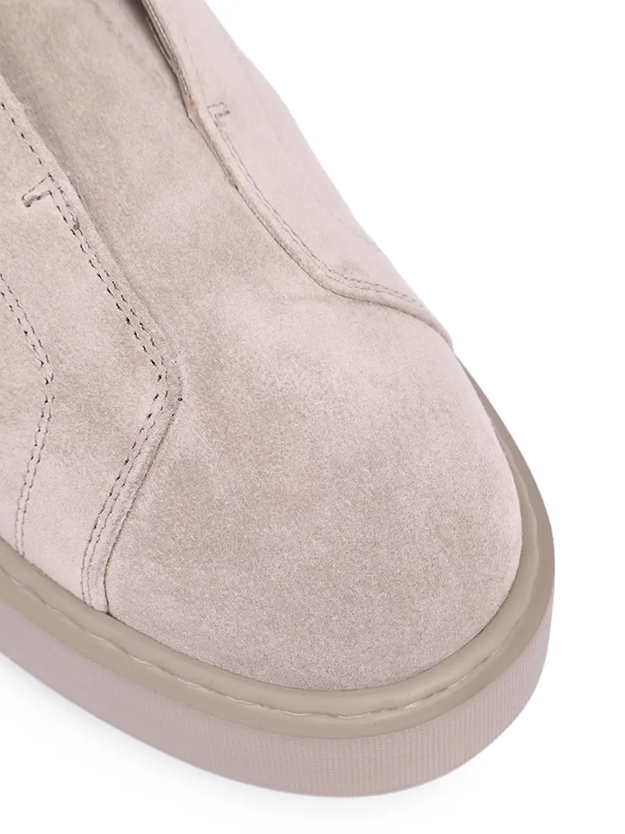 Слипоны замшевые на меху