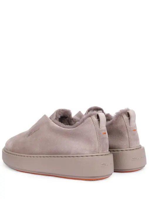 Слипоны замшевые на меху SANTONI
