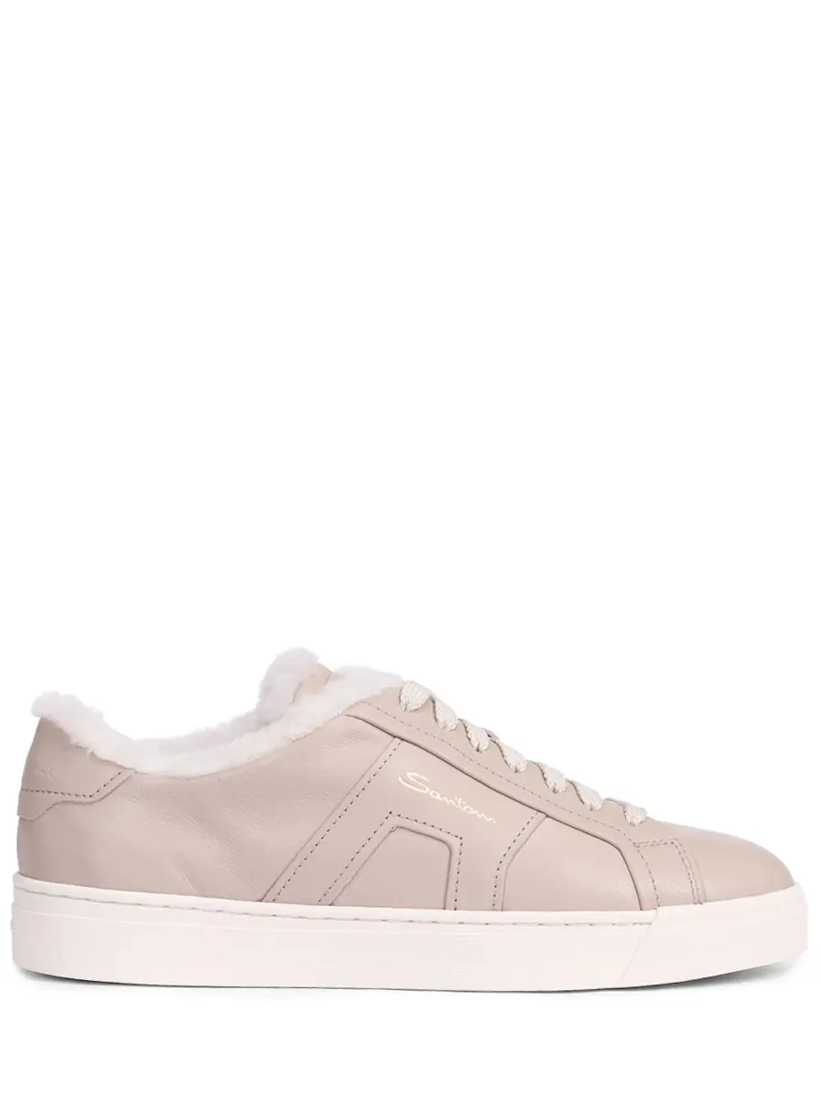 Кеды кожаные на меху