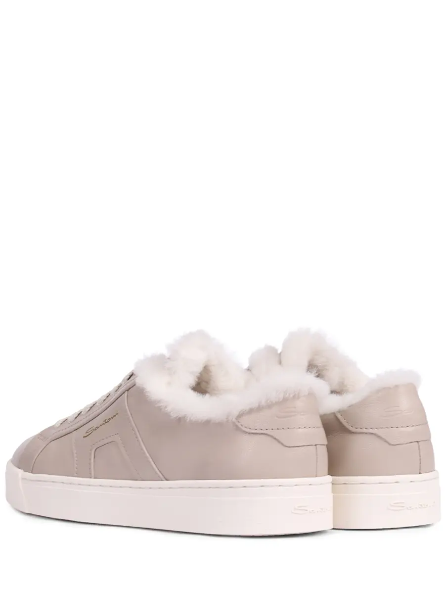 Кеды кожаные на меху