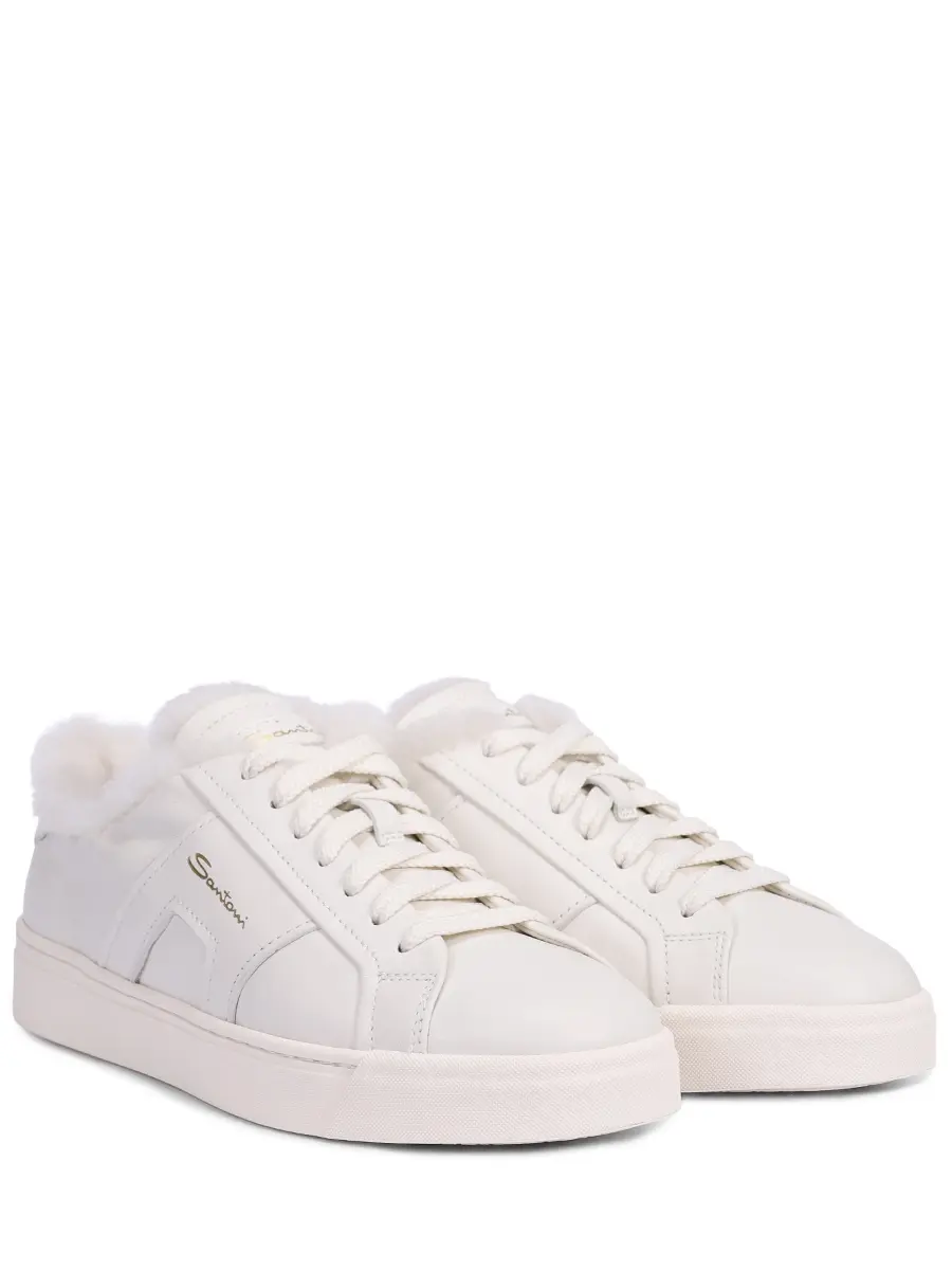 Кеды кожаные на меху