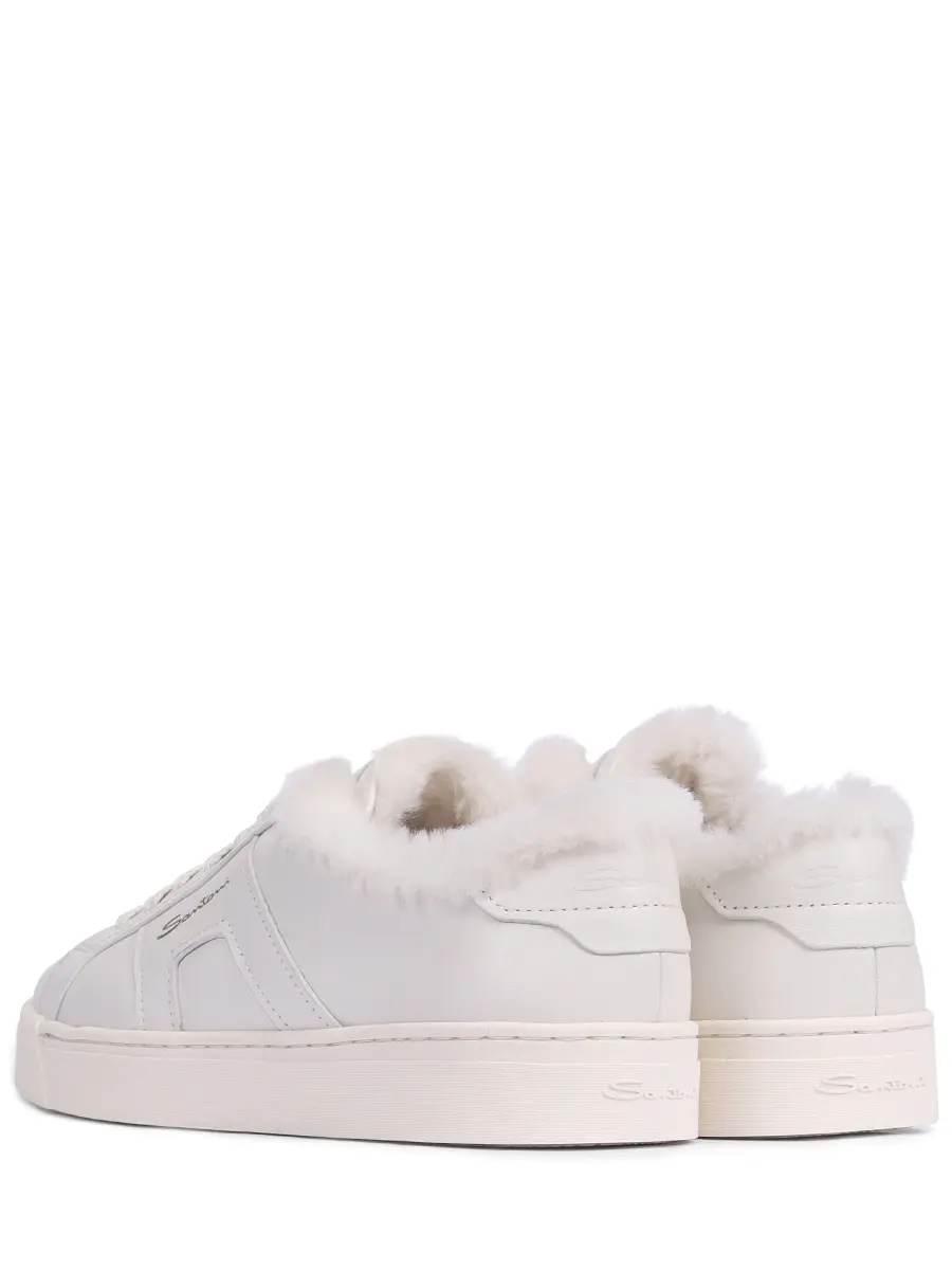 Кеды кожаные на меху