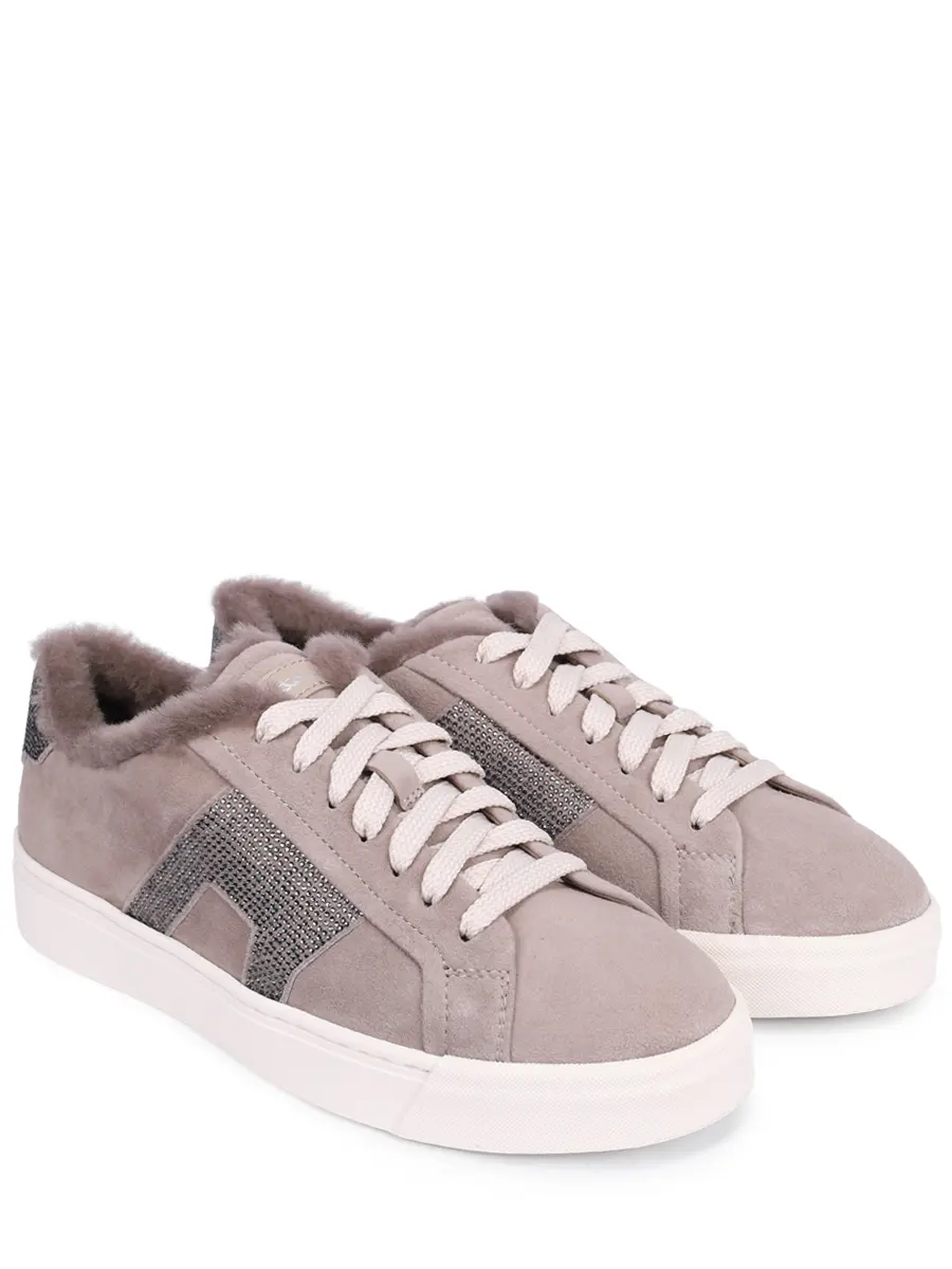 Кеды из нубука на меху