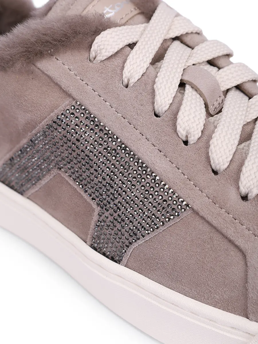 Кеды из нубука на меху