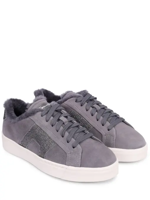 Кеды из нубука на меху SANTONI