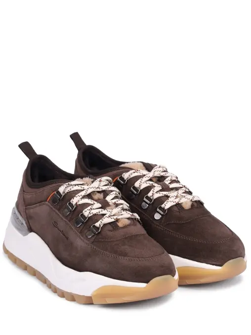 Кроссовки замшевые на меху SANTONI