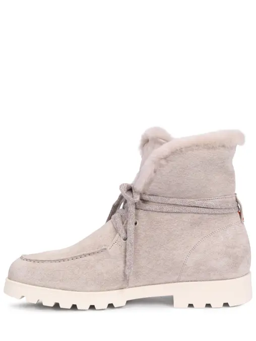 Ботинки из нубука на меху SANTONI