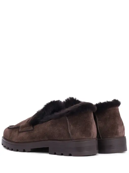 Лоферы замшевые на меху SANTONI