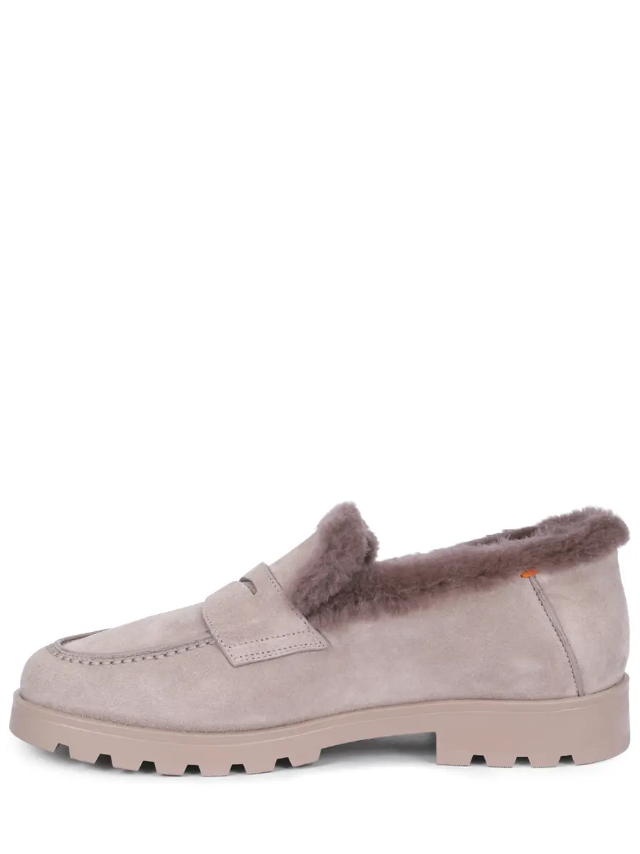 Лоферы замшевые на меху