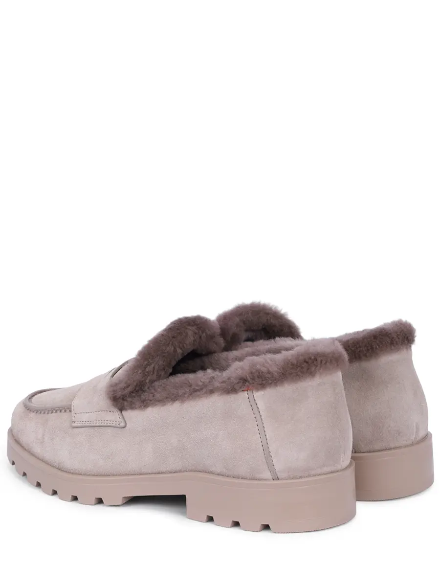 Лоферы замшевые на меху