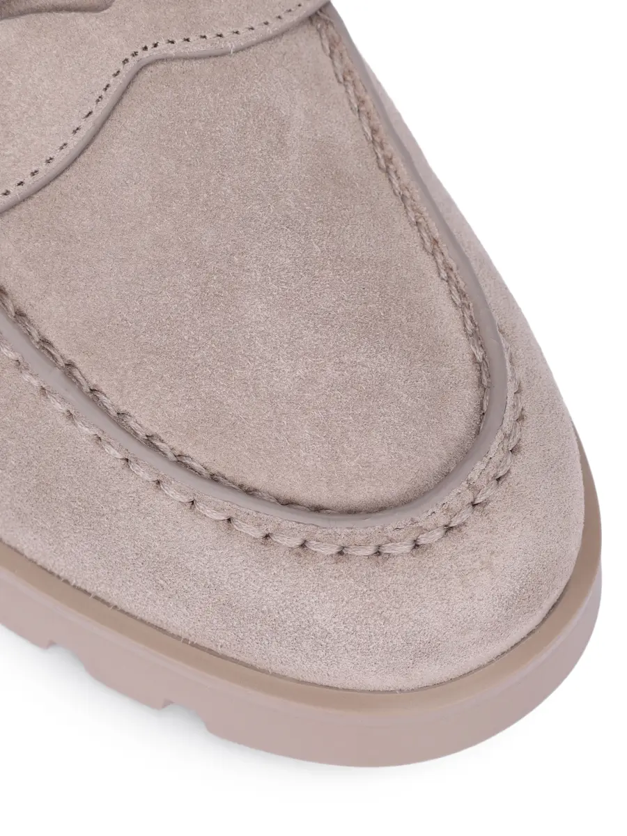 Лоферы замшевые на меху